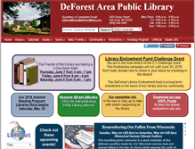 Tablet Screenshot of deforestlibrary.org